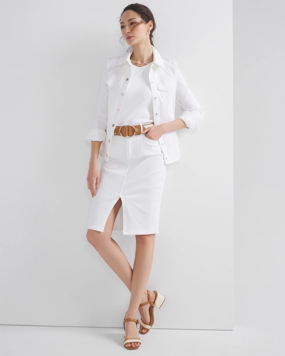 Denim pencil skirt petite online